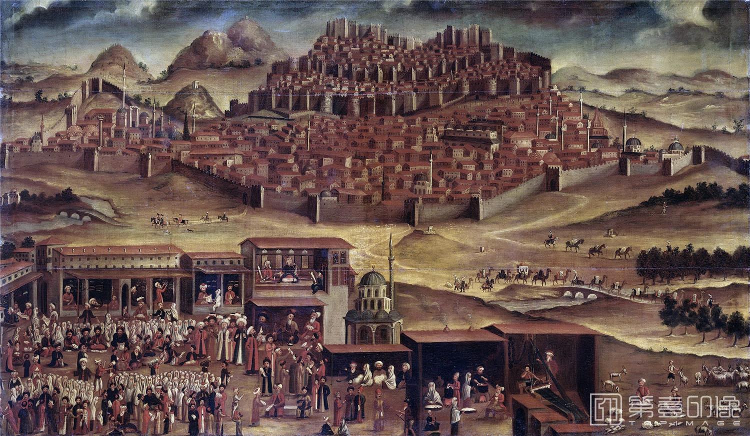 油画-荷兰阿姆斯特丹国家美术馆-Unknown artist Gezicht op Ankara 1700-1799-1642
